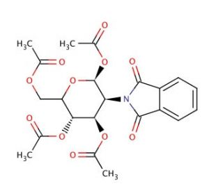 2-Deoxy-2-N-phthalimido-1,3,4,6-tetra-O-acetyl-D-glucopyranose (CAS 79733-86-1) - chemical structure image