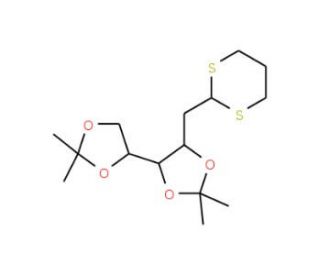 2-Deoxy-3,4:5,6-di-O-isopropylidene-D-arabino-hexose Propylene Dithioacetal (CAS 91294-64-3) - chemical structure image