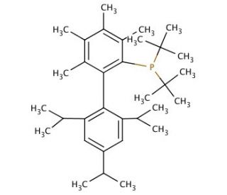 2-Di-tert-butylphosphino-3,4,5,6-tetramethyl-2&prime;,4&prime;,6&prime;-triisopropyl-1,1&prime;-biphenyl (CAS 857356-94-6) - chemical structure image