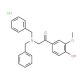 2-(Dibenzylamino)-4′-hydroxy-3′-methoxyacetophenone hydrochloride (CAS 207226-30-0) - chemical structure image