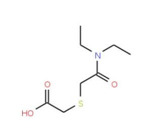 {[2-(diethylamino)-2-oxoethyl]thio}acetic acid - chemical structure image
