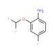 2-Difluoromethoxy-4-fluoro-phenylamine (CAS 832740-98-4) - chemical structure image