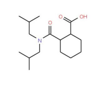 2-Diisobutylcarbamoyl-cyclohexane-carboxylic acid (CAS 332394-38-4) - chemical structure image