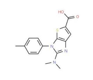 2-(dimethylamino)-3-(4-methylphenyl)-3H-thieno[2,3-d]imidazole-5-carboxylic acid - chemical structure image