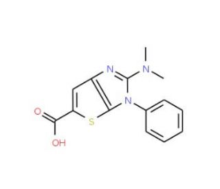 2-(dimethylamino)-3-phenyl-3H-thieno[2,3-d]imidazole-5-carboxylic acid - chemical structure image