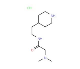 2-Dimethylamino-N-(2-piperidin-4-yl-ethyl)-acetamide hydrochloride - chemical structure image