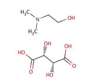 2-Dimethylaminoethanol (&plus;)-bitartrate salt (CAS 5988-51-2) - chemical structure image