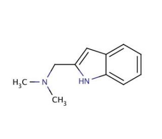 2-[(Dimethylamino)methyl]indole (CAS 3978-16-3) - chemical structure image