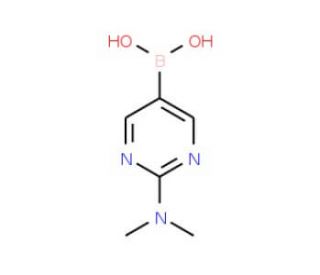 2-Dimethylaminopyrimidinyl-5-boronic acid (CAS 756817-82-0) - chemical structure image