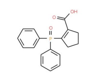 2-(Diphenyl-phosphinoyl)-cyclopent-1-enecarboxylic acid - chemical structure image