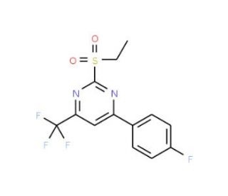 2-Ethanesulfonyl-4-(4-fluoro-phenyl)-6-trifluoromethyl-pyrimidine - chemical structure image
