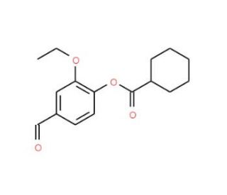 2-Ethoxy-4-formylphenyl cyclohexanecarboxylate - chemical structure image