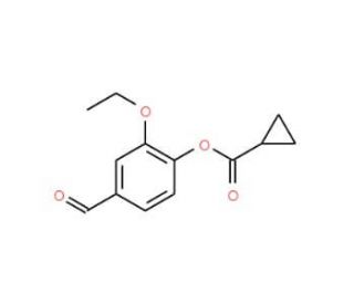 2-Ethoxy-4-formylphenyl cyclopropanecarboxylate - chemical structure image