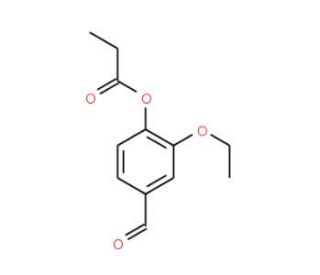 2-Ethoxy-4-formylphenyl propionate - chemical structure image