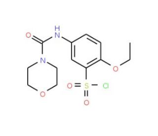 2-Ethoxy-5-[(morpholine-4-carbonyl)amino]benzenesulfonyl chloride (CAS 680618-10-4) - chemical structure image