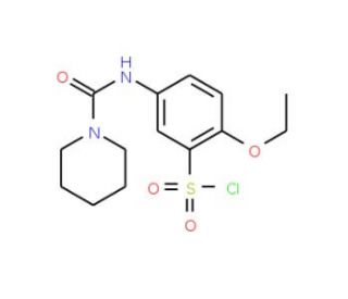 2-Ethoxy-5-[(piperidine-1-carbonyl)amino]benzenesulfonyl chloride (CAS 680618-11-5) - chemical structure image
