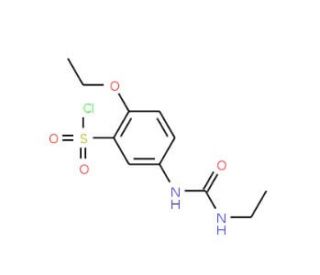 2-Ethoxy-5-(3-ethyl-ureido)-benzenesulfonyl chloride - chemical structure image