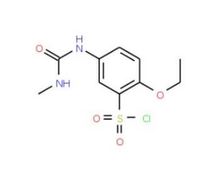 2-Ethoxy-5-(3-methylureido)benzenesulfonyl chloride (CAS 680618-13-7) - chemical structure image