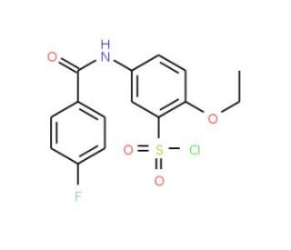 2-Ethoxy-5-(4-fluoro-benzoylamino)-benzenesulfonyl chloride (CAS 680618-06-8) - chemical structure image