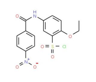 2-Ethoxy-5-(4-nitro-benzoylamino)-benzenesulfonyl chloride (CAS 680617-98-5) - chemical structure image