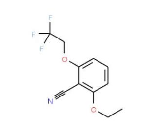 2-Ethoxy-6-(2,2,2-trifluoroethoxy)benzonitrile, tech (CAS 175204-04-3) - chemical structure image