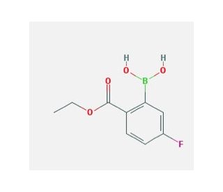 2-Ethoxycarbonyl-5-fluorophenylboronic acid (CAS 957062-87-2) - chemical structure image