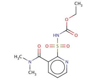 2-(ethoxycarbylsulfamoyl)-N,N-dimethylnicotinamide (CAS 144098-17-9) - chemical structure image