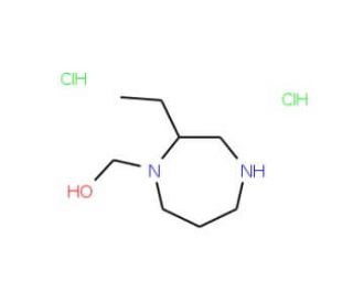 (2-Ethyl-1,4-diazepan-1-yl)methanol dihydrochloride - chemical structure image