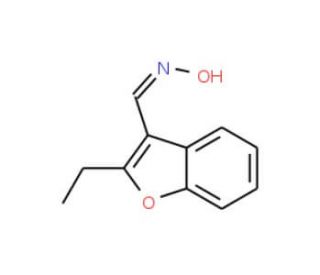 2-ethyl-1-benzofuran-3-carbaldehyde oxime (CAS 92287-69-9) - chemical structure image