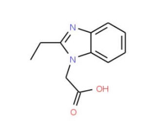 (2-ethyl-1H-benzimidazol-1-yl)acetic acid (CAS 54980-96-0) - chemical structure image