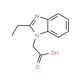 (2-ethyl-1H-benzimidazol-1-yl)acetic acid (CAS 54980-96-0) - chemical structure image