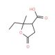 2-Ethyl-2-methyl-5-oxo-tetrahydro-furan-3-carboxylic acid - chemical structure image