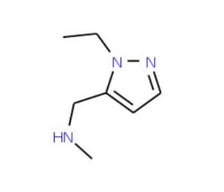 (2-Ethyl-2H-pyrazol-3-ylmethyl)-methyl-amine - chemical structure image