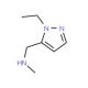 (2-Ethyl-2H-pyrazol-3-ylmethyl)-methyl-amine - chemical structure image