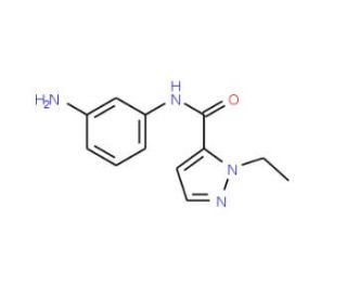 2-Ethyl-2H-pyrazole-3-carboxylic acid(3-amino-phenyl)-amide - chemical structure image