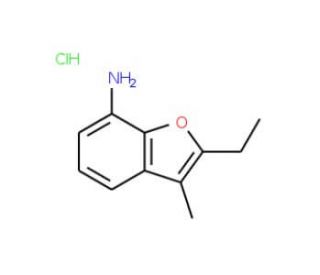 2-Ethyl-3-methyl-1-benzofuran-7-aminehydrochloride - chemical structure image