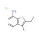 2-Ethyl-3-methyl-1-benzofuran-7-aminehydrochloride - chemical structure image
