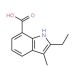 2-Ethyl-3-methyl-1H-indole-7-carboxylic acid - chemical structure image