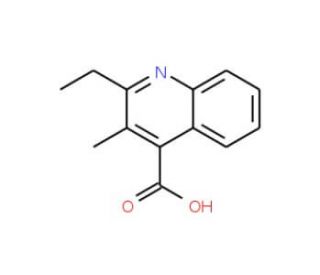 2-Ethyl-3-methyl-quinoline-4-carboxylic acid (CAS 74960-58-0) - chemical structure image