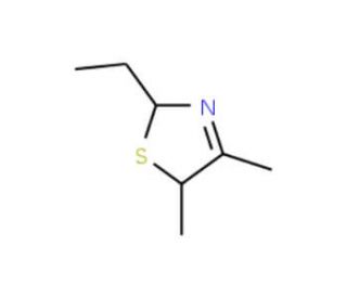 2-Ethyl-4,5-dimethyl-3-thiazoline, cis + trans (CAS 76788-46-0) - chemical structure image