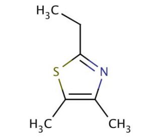 2-Ethyl-4,5-dimethylthiazole (CAS 873-64-3) - chemical structure image