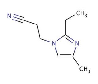 2-Ethyl-4-methyl-1H-imidazole-1-propanenitrile (CAS 23996-25-0) - chemical structure image