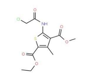 2-Ethyl 4-methyl 5-[(chloroacetyl)amino]-3-methylthiophene-2,4-dicarboxylate - chemical structure image