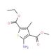 2-Ethyl 4-methyl 5-amino-3-methyl-2,4-thiophenedicarboxylate (CAS 77457-04-6) - chemical structure image