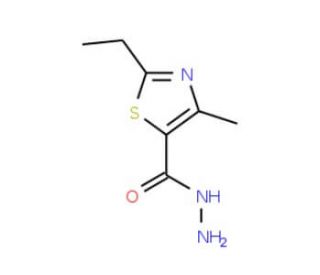 2-Ethyl-4-methyl-thiazole-5-carboxylic acid hydrazide (CAS 496057-26-2) - chemical structure image