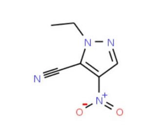 2-Ethyl-4-nitro-2H-pyrazole-3-carbonitrile - chemical structure image