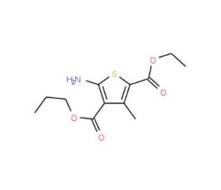2-Ethyl 4-propyl 5-amino-3-methylthiophene-2,4-dicarboxylate - chemical structure image