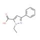2-Ethyl-5-phenyl-2H-pyrazole-3-carboxylic acid - chemical structure image