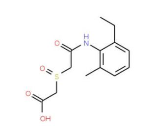 [(2-Ethyl-6-methyl-phenylcarbamoyl)-methanesulfinyl]-acetic acid - chemical structure image