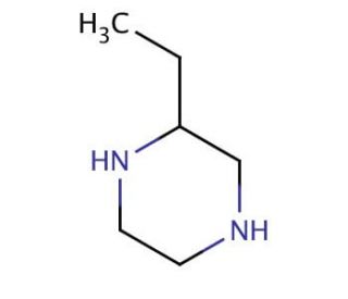 2-Ethyl piperazine (CAS 13961-37-0) - chemical structure image